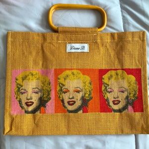 Marilyn Monroe Andy Warhol Straw Tote